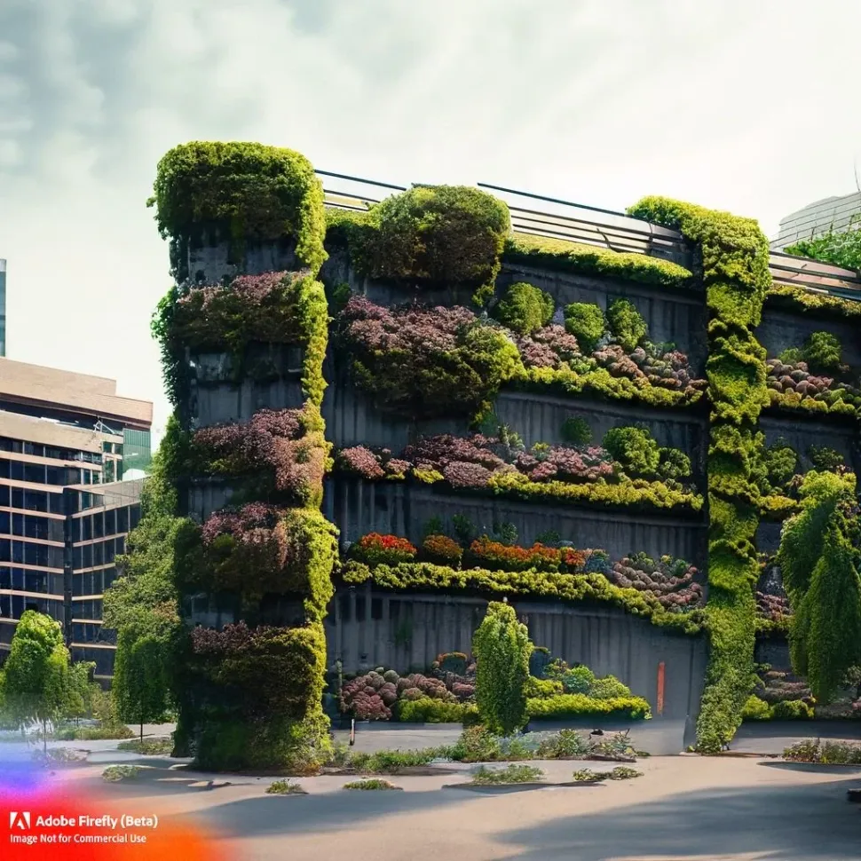Parking lot turned into green