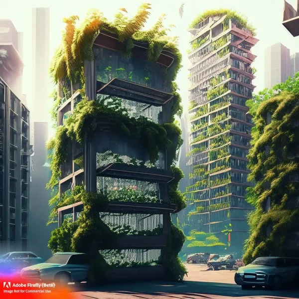 Solar Punk Futures: turn the parking lots into gardens/housing